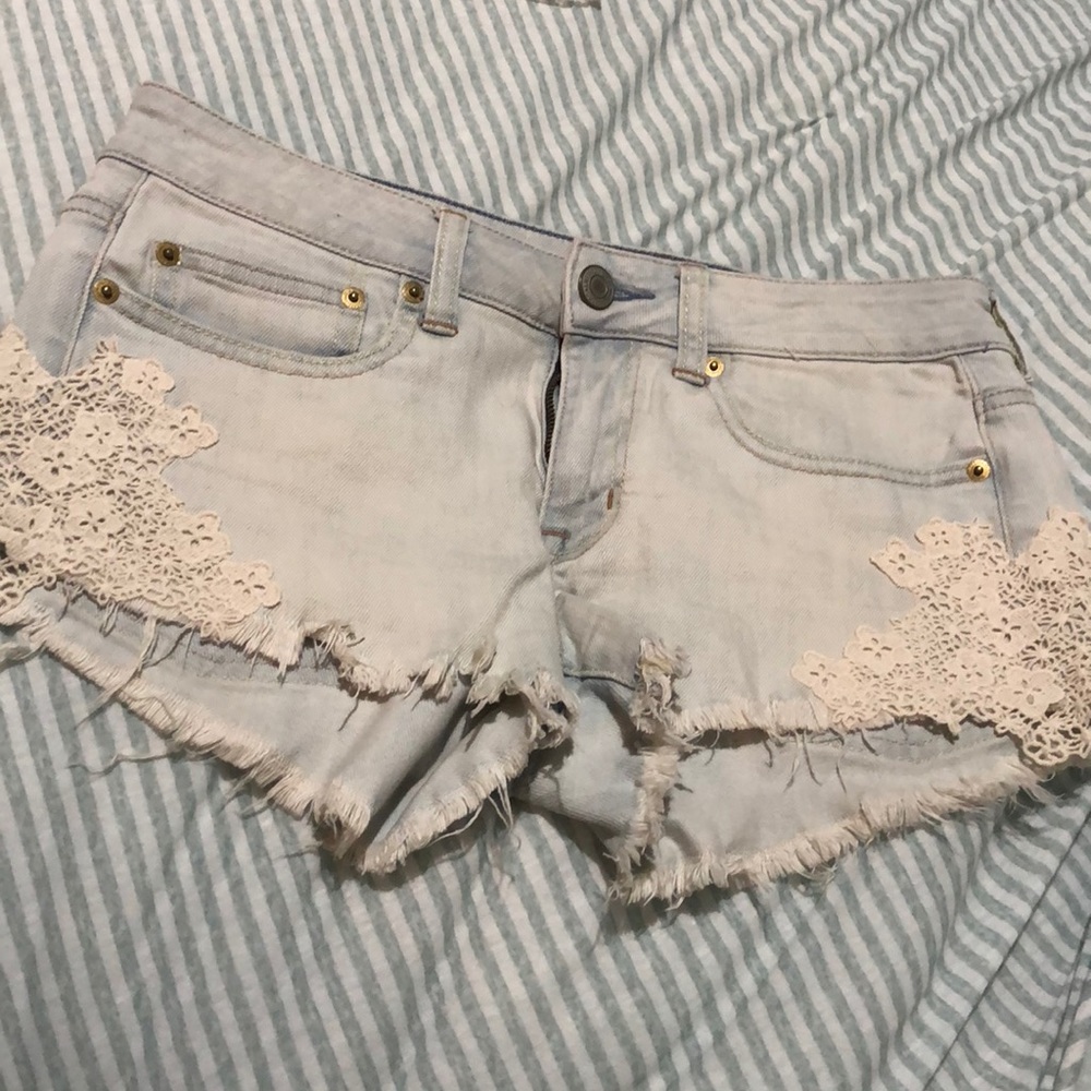 Very Light wash jean shorts